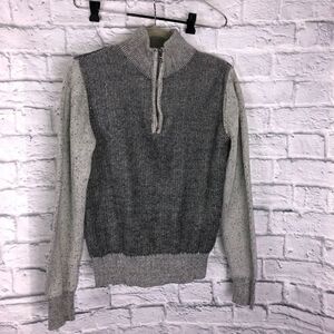 Guess quarter zip pullover sweater boys brown/tan sz med